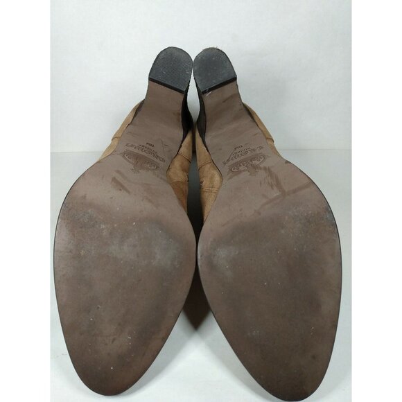 Crown Vintage Ivvy Women's Size 11 M Booties Ankle Brown Leather Side Zip Heels - Picture 6 of 10